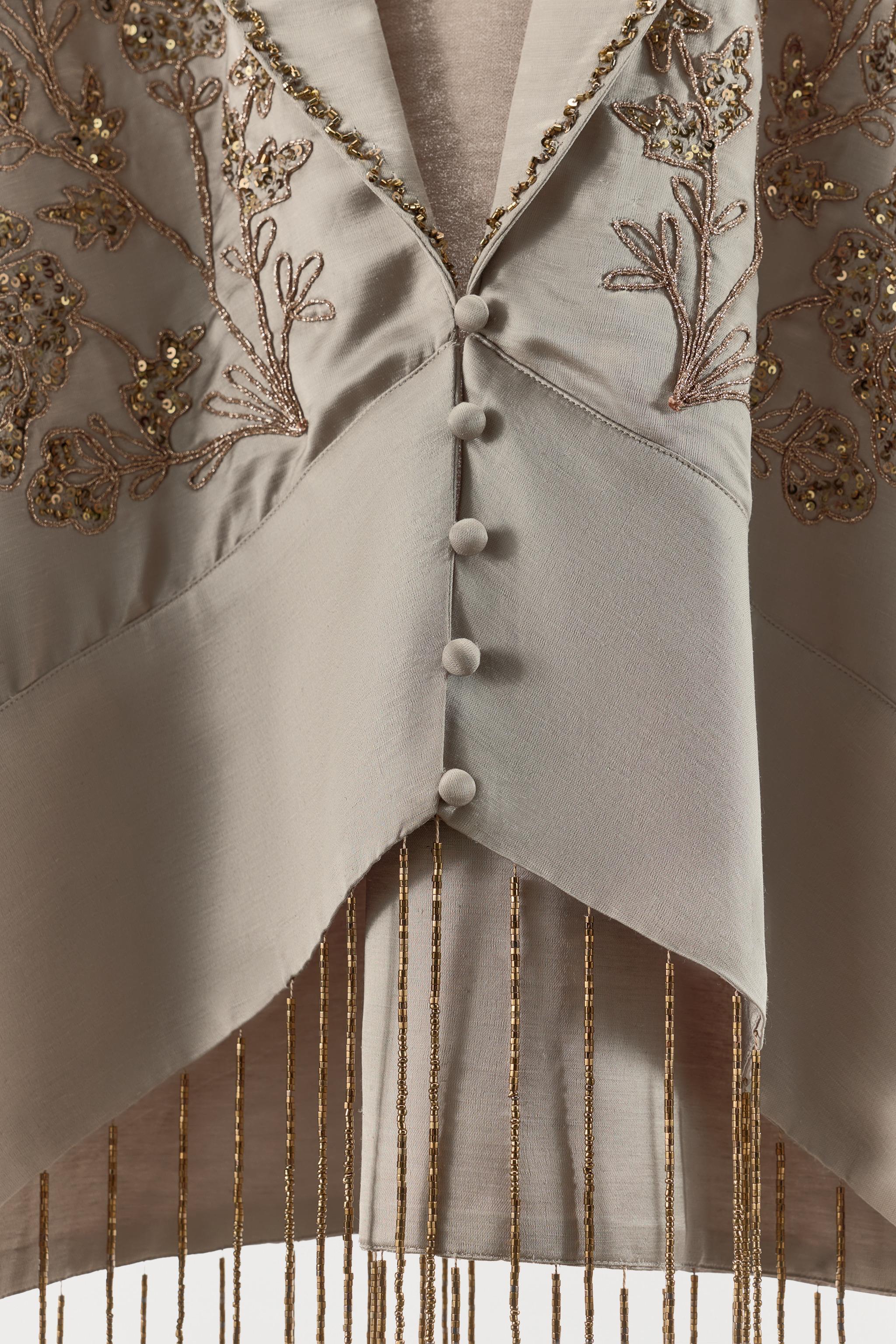 LIMITED EDITION EMBROIDERED BEADED KIMONO